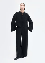 Bell Sleeve Blouse in Crepe - Black - CO Collections